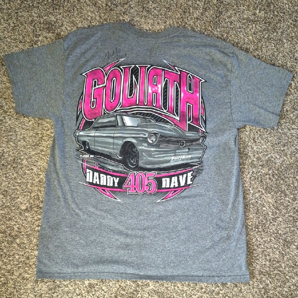 Gildan Pink and Gray Short Sleeve Tee with Bold GALPIN Graphic
